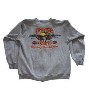 Harley-Davidson Gray Sweatshirt with Graphic Design